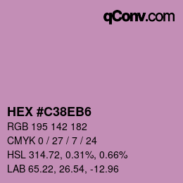 Color code: HEX #C38EB6 | qconv.com