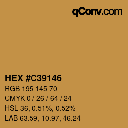 カラーコード: HEX #C39146 | qconv.com
