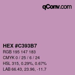 Farbcode: HEX #C393B7 | qconv.com