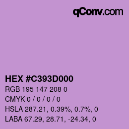 Farbcode: HEX #C393D000 | qconv.com