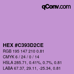Código de color: HEX #C393D2CE | qconv.com
