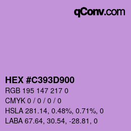Color code: HEX #C393D900 | qconv.com
