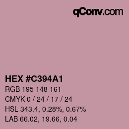 Color code: HEX #C394A1 | qconv.com