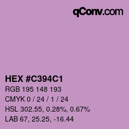 Farbcode: HEX #C394C1 | qconv.com
