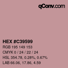 Color code: HEX #C39599 | qconv.com