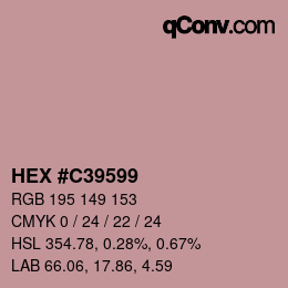 Color code: HEX #C39599 | qconv.com