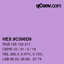 Color code: HEX #C396D9 | qconv.com