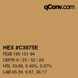 Code couleur: HEX #C3975E | qconv.com