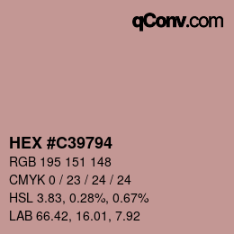 颜色代码: HEX #C39794 | qconv.com