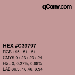 Color code: HEX #C39797 | qconv.com