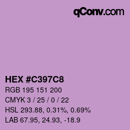 Color code: HEX #C397C8 | qconv.com