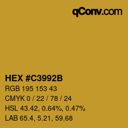 Color code: HEX #C3992B | qconv.com