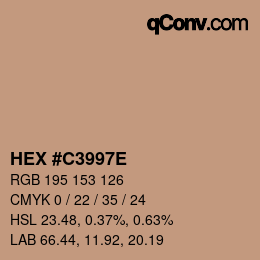 Color code: HEX #C3997E | qconv.com
