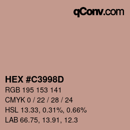 Color code: HEX #C3998D | qconv.com