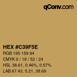 Color code: HEX #C39F5E | qconv.com