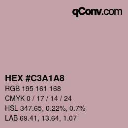 Farbcode: HEX #C3A1A8 | qconv.com