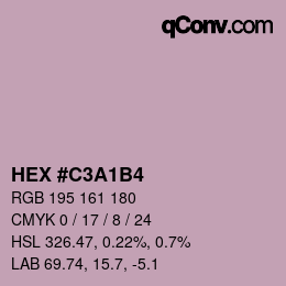 Farbcode: HEX #C3A1B4 | qconv.com