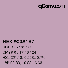 Color code: HEX #C3A1B7 | qconv.com