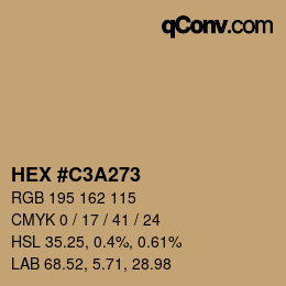 Color code: HEX #C3A273 | qconv.com