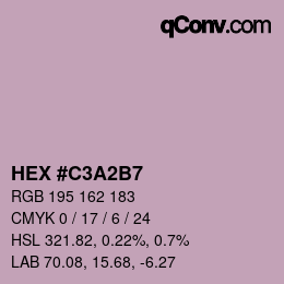 颜色代码: HEX #C3A2B7 | qconv.com