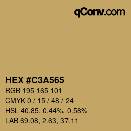 颜色代码: HEX #C3A565 | qconv.com