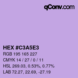 Color code: HEX #C3A5E3 | qconv.com