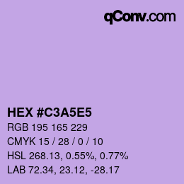 Color code: HEX #C3A5E5 | qconv.com