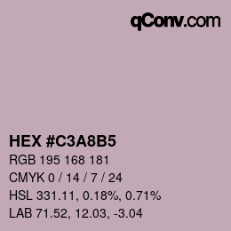颜色代码: HEX #C3A8B5 | qconv.com