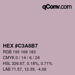 颜色代码: HEX #C3A8B7 | qconv.com