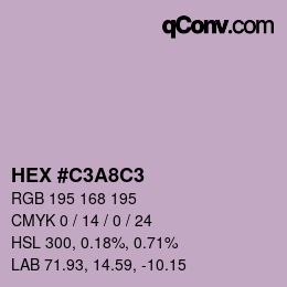 Color code: HEX #C3A8C3 | qconv.com