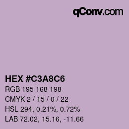 Color code: HEX #C3A8C6 | qconv.com