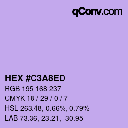 カラーコード: HEX #C3A8ED | qconv.com