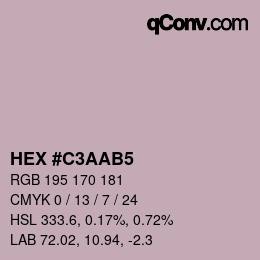 Color code: HEX #C3AAB5 | qconv.com