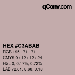 Farbcode: HEX #C3ABAB | qconv.com