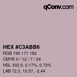カラーコード: HEX #C3ABB6 | qconv.com