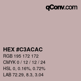 Color code: HEX #C3ACAC | qconv.com