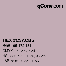 Color code: HEX #C3ACB5 | qconv.com