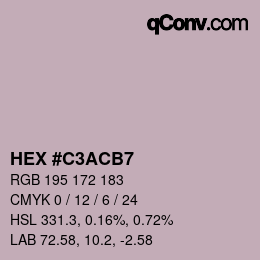 Color code: HEX #C3ACB7 | qconv.com