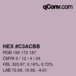 Código de color: HEX #C3ACBB | qconv.com