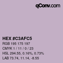 Farbcode: HEX #C3AFC5 | qconv.com