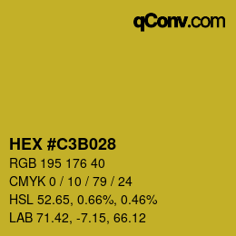 カラーコード: HEX #C3B028 | qconv.com