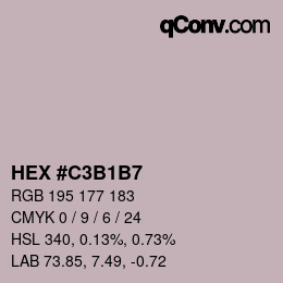 カラーコード: HEX #C3B1B7 | qconv.com
