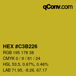 Color code: HEX #C3B226 | qconv.com