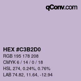 Color code: HEX #C3B2D0 | qconv.com