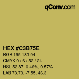 Color code: HEX #C3B75E | qconv.com