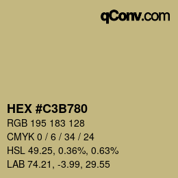 Color code: HEX #C3B780 | qconv.com