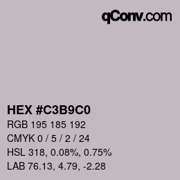 Color code: HEX #C3B9C0 | qconv.com