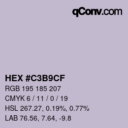 Color code: HEX #C3B9CF | qconv.com