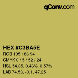 Color code: HEX #C3BA5E | qconv.com