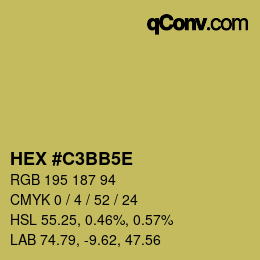 Color code: HEX #C3BB5E | qconv.com